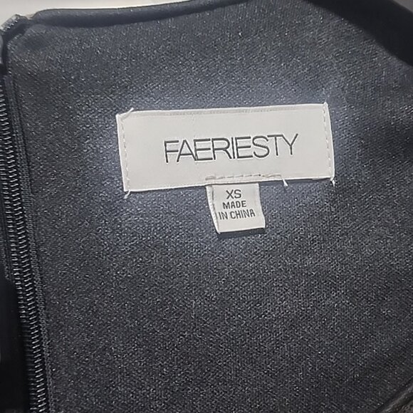 Faeriesty Women’s Black W/ Gold Sequins Full length Formal Dress XS - Picture 7 of 15